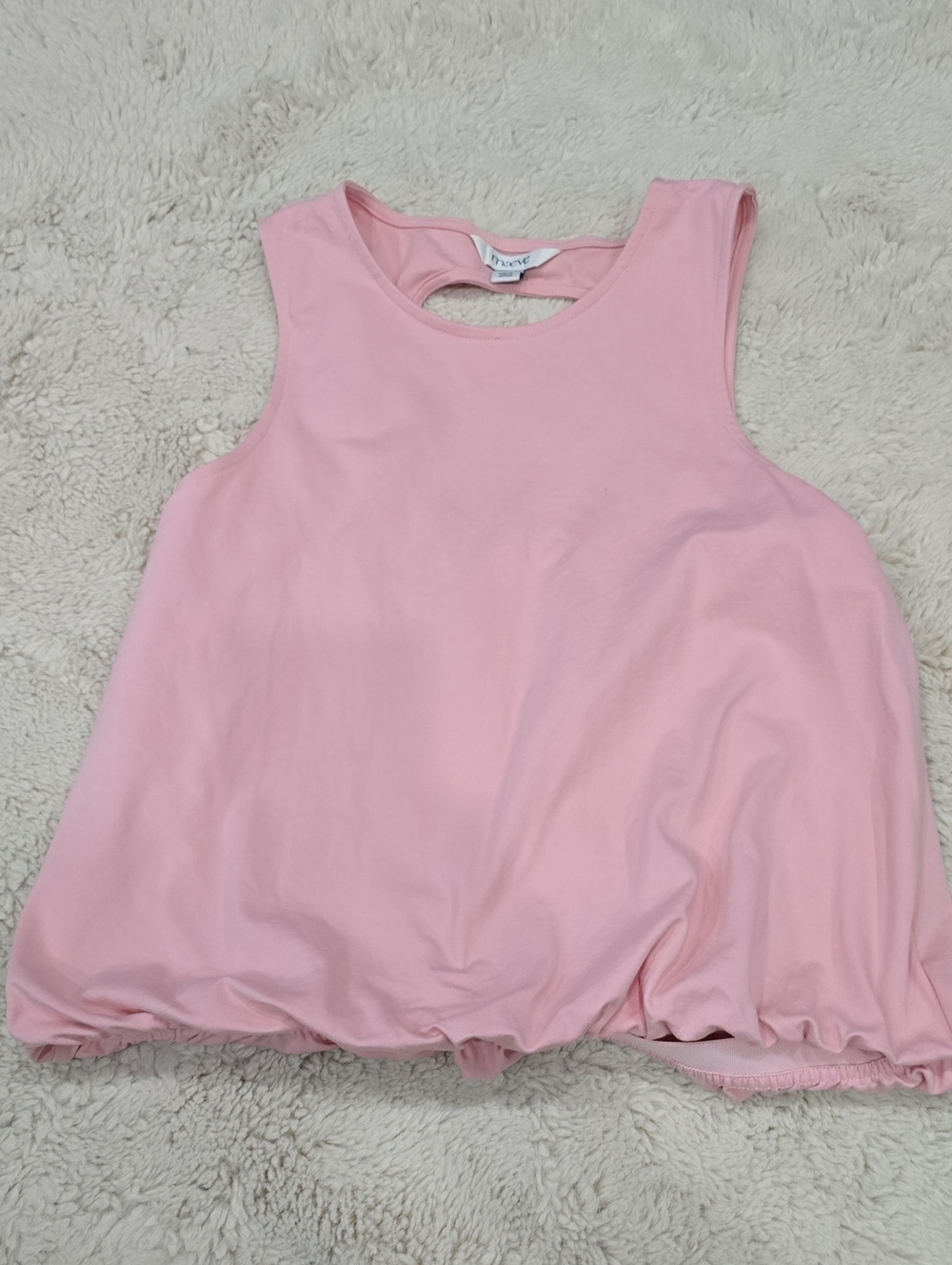Maeve Pink Bubble-Hem Tank Top